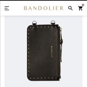 Bandolier mini stud zip pouch. New, never worn